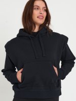 Extended-shoulder hoodie