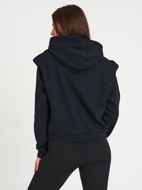 Extended-shoulder hoodie