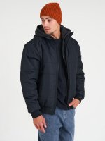 Light padded jacket with fleece hood