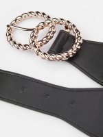Wide elastic waist belt