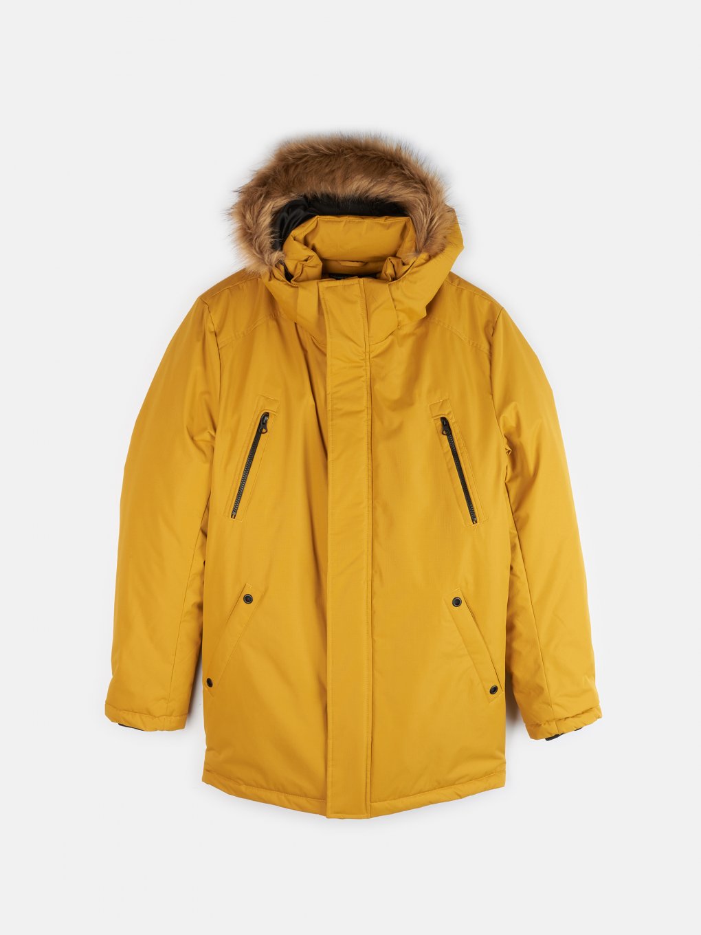 Padded parka with removable hood