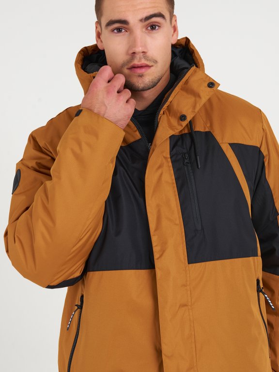 Vatovaná zimní bunda s kapucí pánská