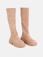 Faux suede high boots