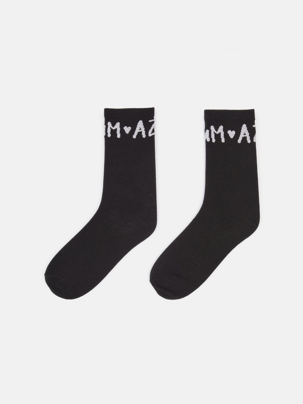 Slogan crew socks