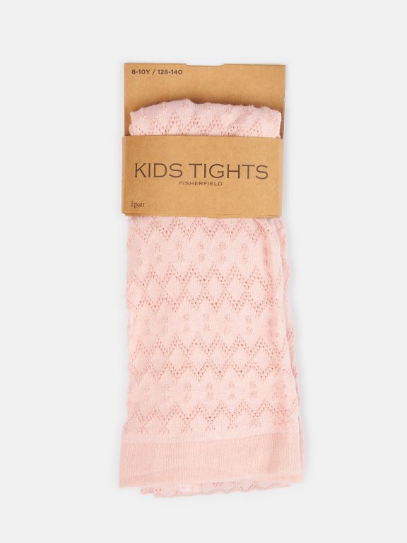 Patterned fine knit tights