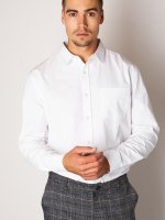 Basic cotton shirt with chest pocket
