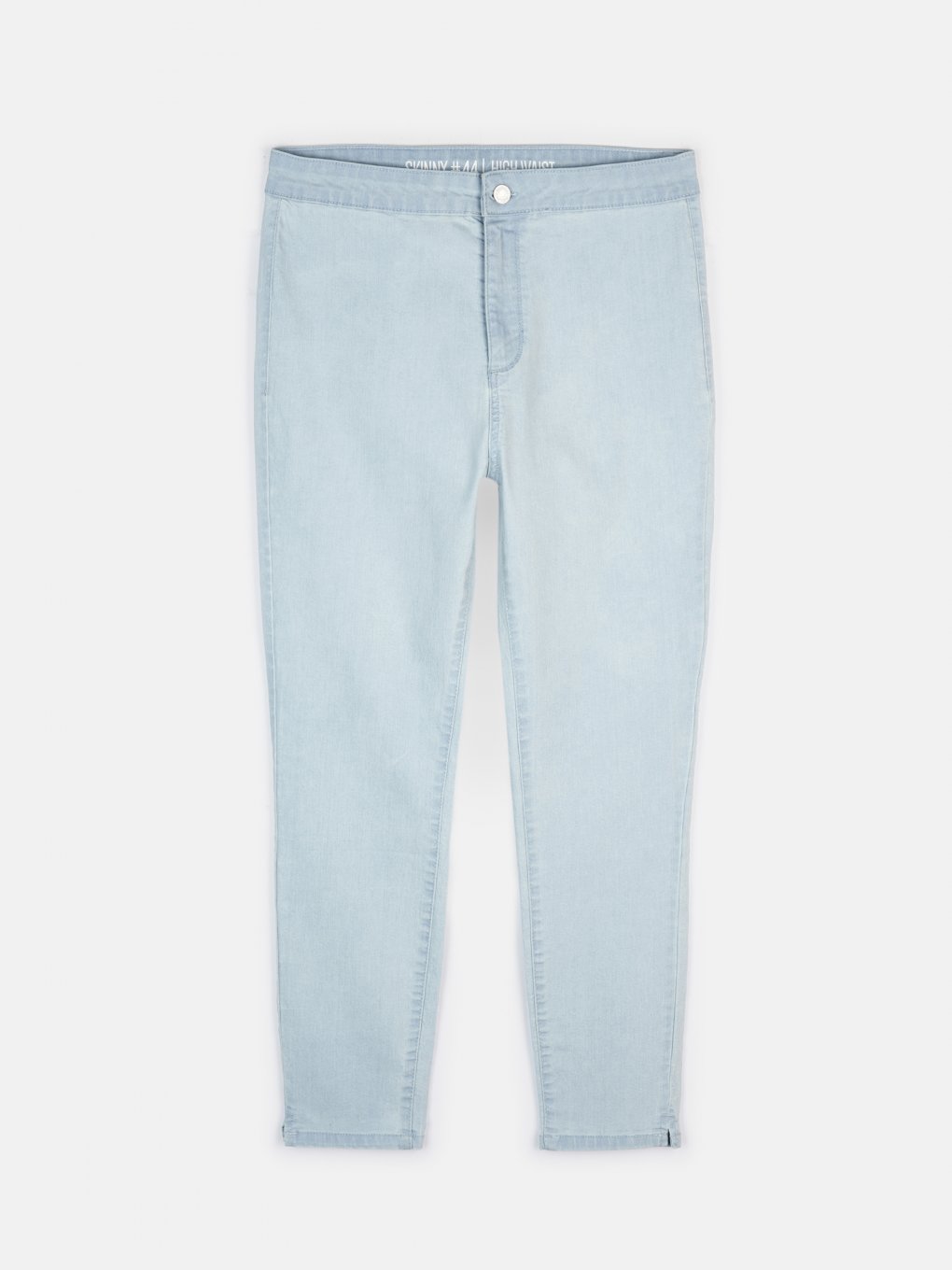 Základní dámské džíny skinny s vysokým pasem plus size