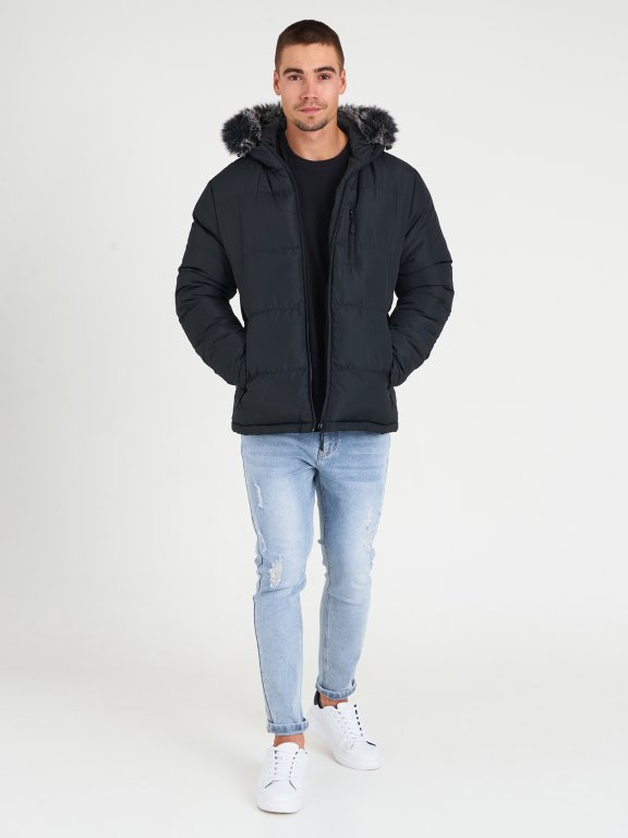 Winter jacket with faux fur