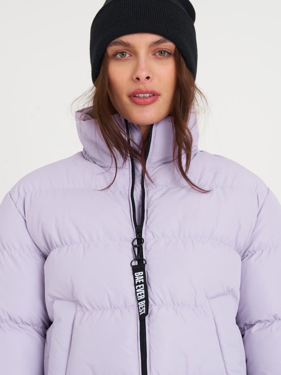 Zimní prošívaná bunda na zip dámská