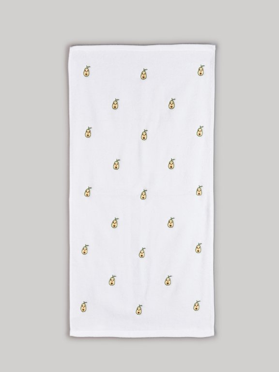 Cotton towel with embroidery