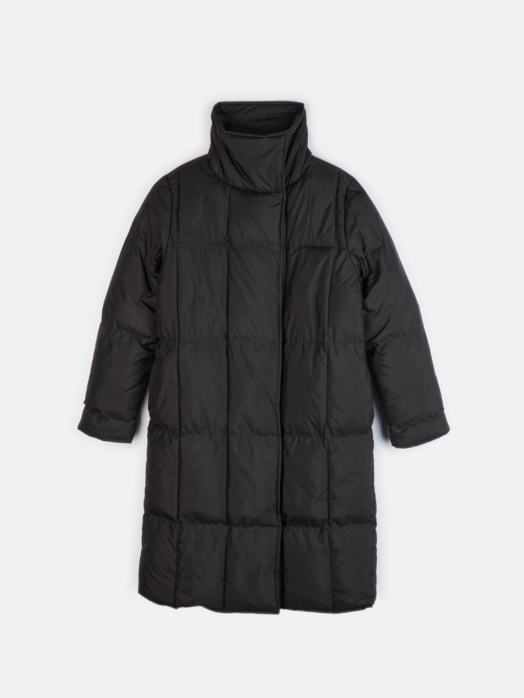 Longline quilted padded winter jacket