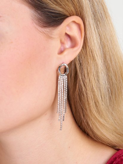 Long strass earrings