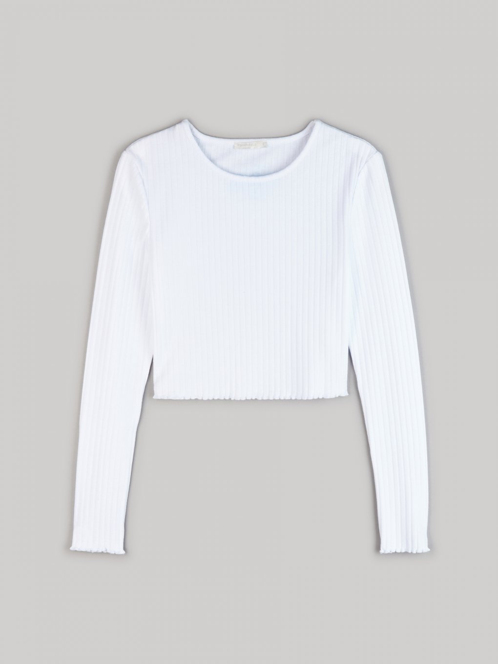 WOMEN FASHION Shirts & T-shirts Ribbed Zara crop top White M discount 53% 