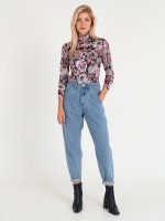 Soft roll neck with floral print