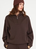 Sweatshirt with a zipper