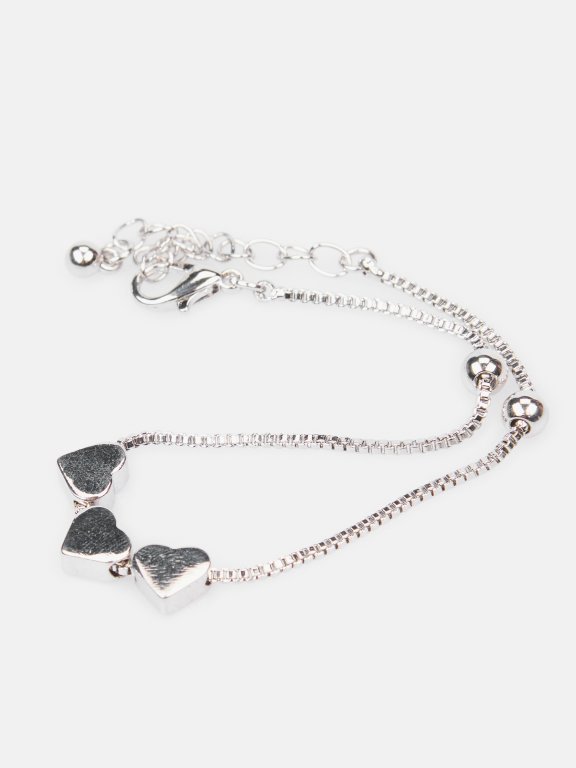 Bracelet with heart pendants