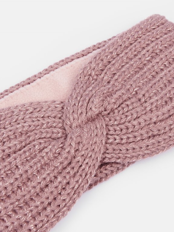 Knitted twisted headband
