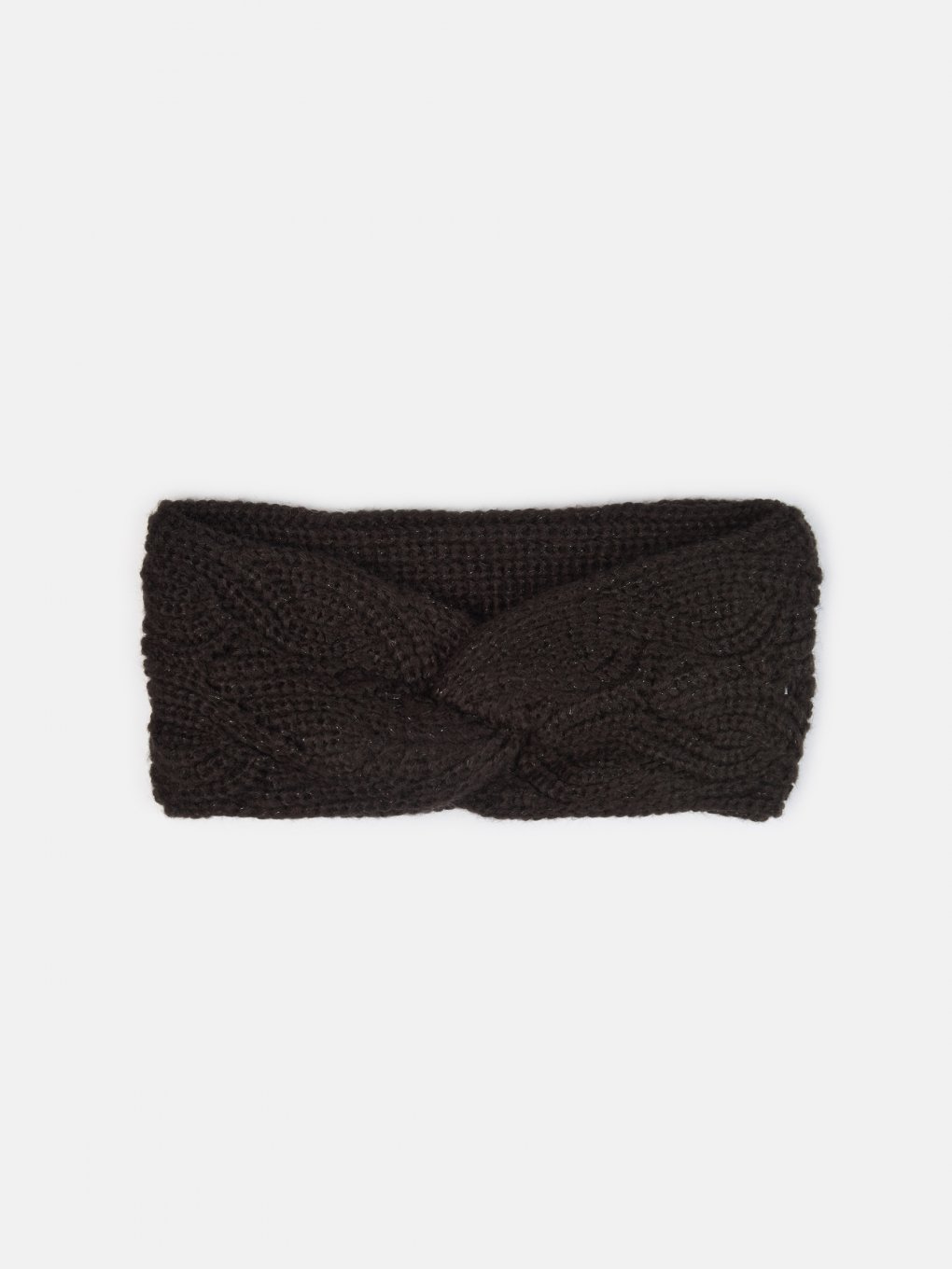 Knitted headband with metallic fibre