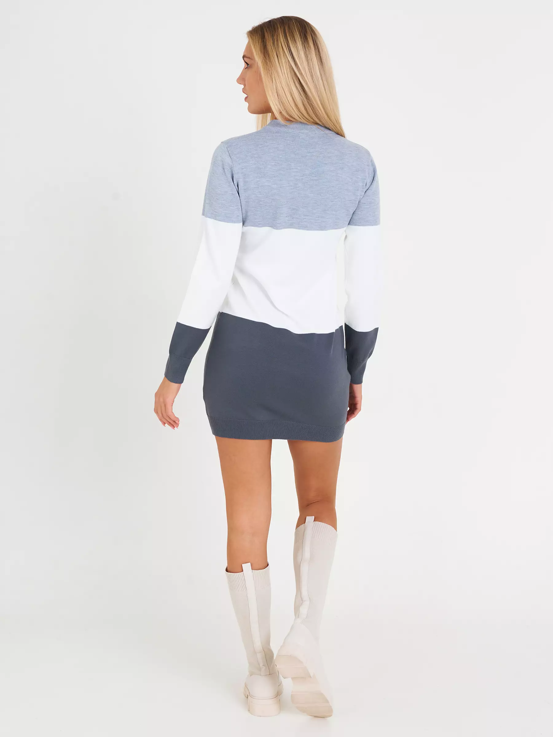 colour block knitted dress gothic