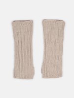 Knitted fingerless mittens