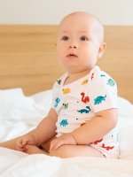 Bawełniane body z nadrukiem dla niemowląt