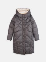 Quilted longline padded jacket