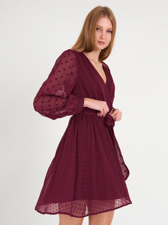 Šifonové šaty s véčkovým výstřihem dámské