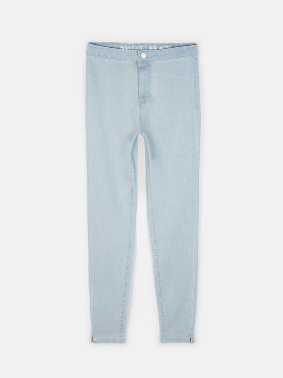 Klasyczne jeansy skinny z wysokim stanem