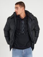 Faux leather padded jacket