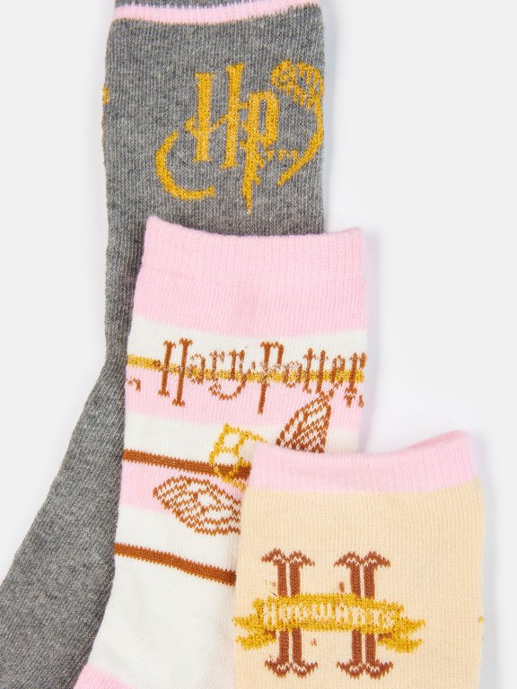 Balení 3 párů ponožek Harry potter