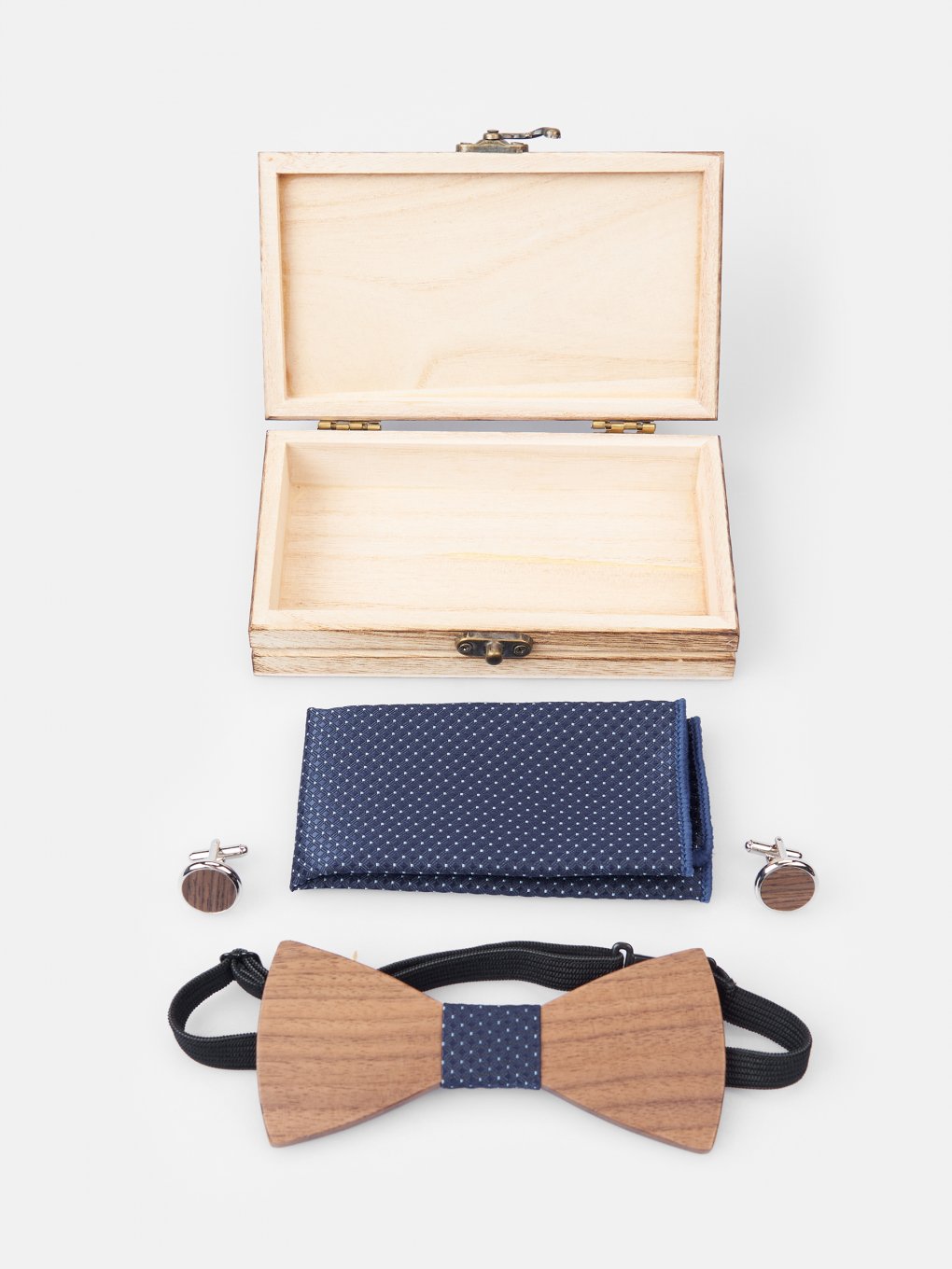 Wooden bow tie set