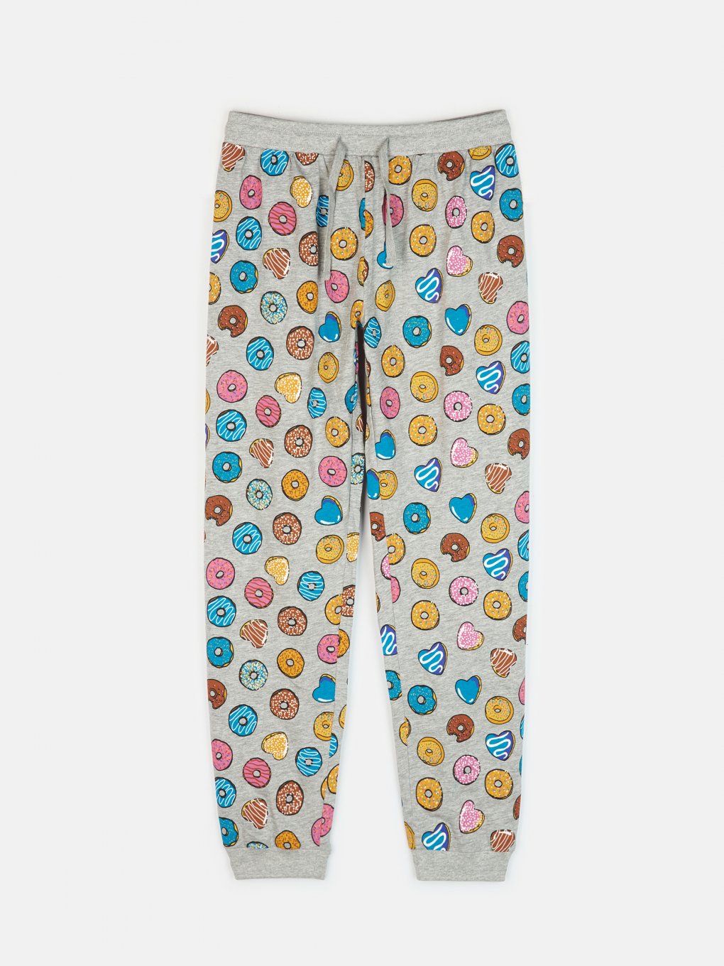 Donuts print cotton pyjama bottoms