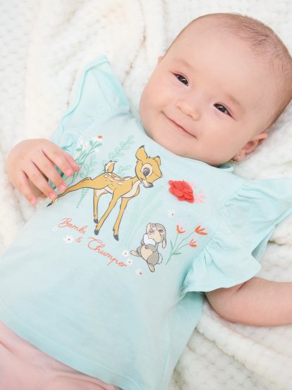 Bavlněné tričko Bambi pro miminka