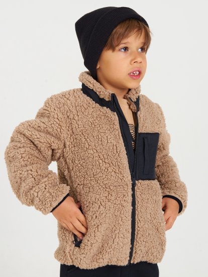 Chlapčenská teddy bunda na zips
