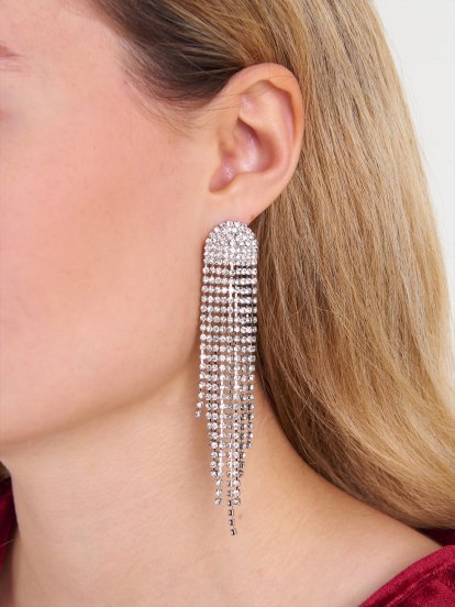 Long strass earrings