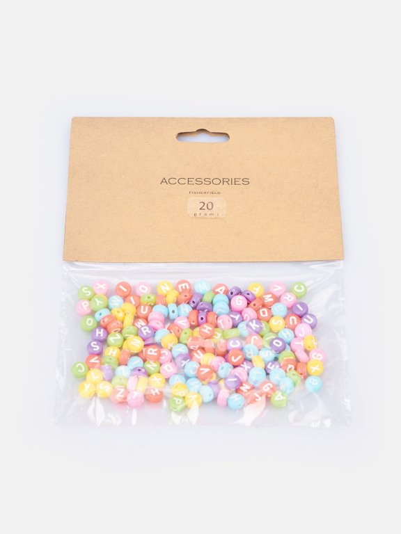 Colorfull alphabet beads (20 g)