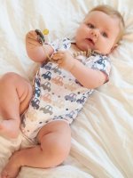 Bawełniane body z nadrukiem dla niemowląt