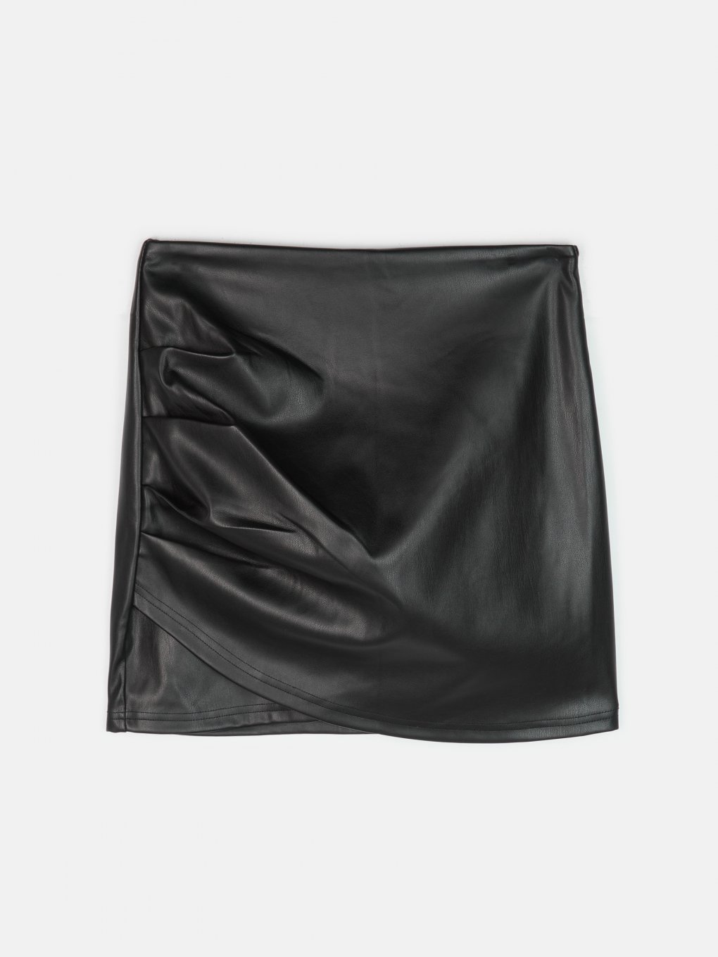 Faux leather mini skirt
