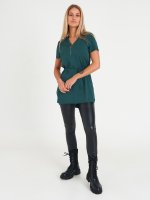 Viscose blouse with zipper