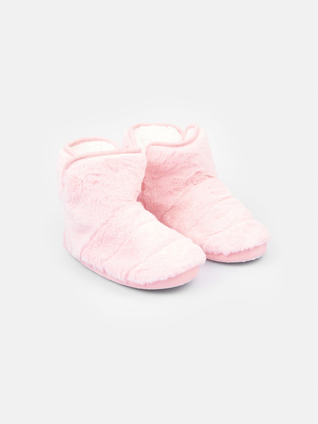 Faux-fur ankle slippers