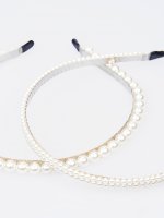 2-pack headdress with faux pearls