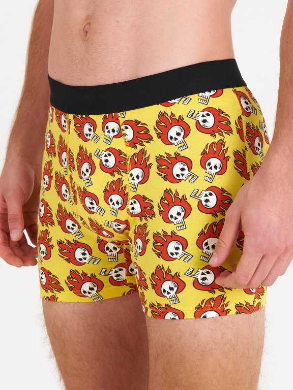Cotton boxers with print