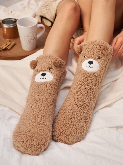 Teddy crew non-slip socks