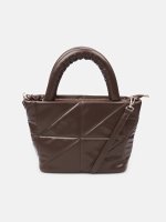 Quilted faux leather tote bag