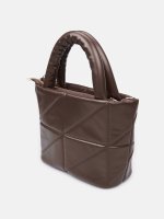Quilted faux leather tote bag
