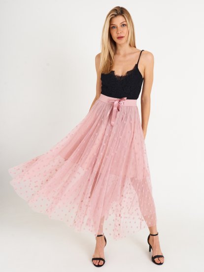 Tulle skirt with bow