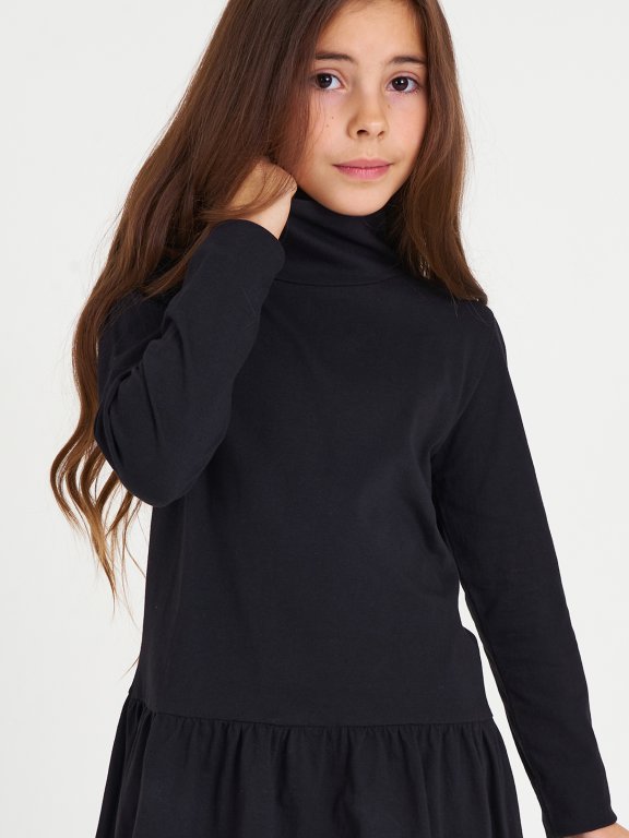 Cotton roll neck top
