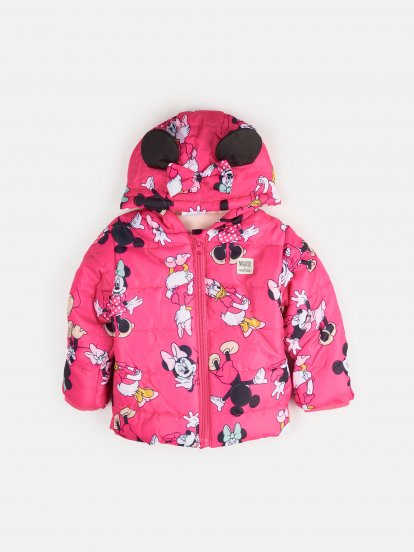 Zimní bunda Minnie Mouse s fleecovou podšívkou