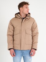 Padded jacket with recycled padding