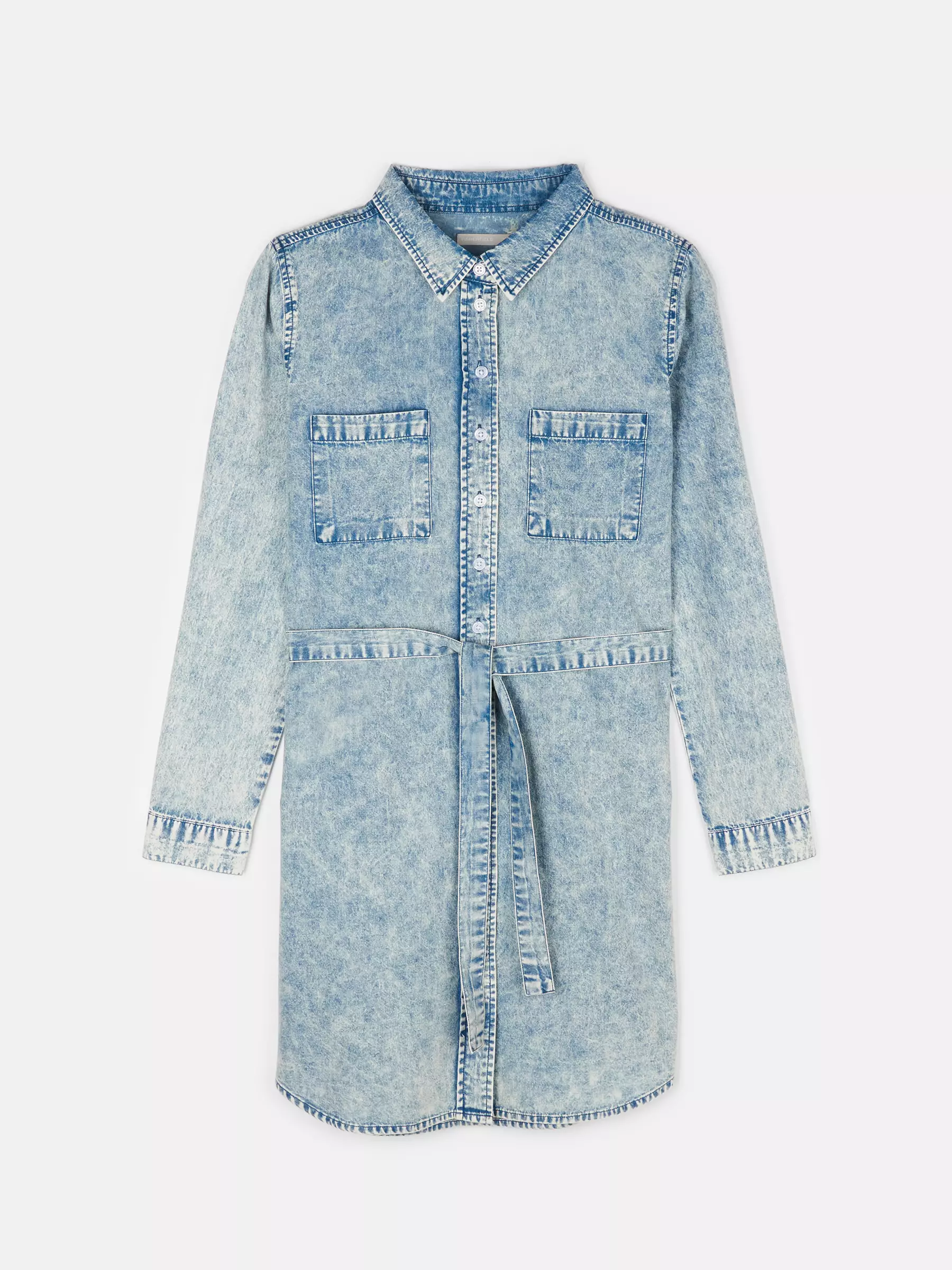 acid wash denim dress plus size Acid Wash Acid Wash Tie Denim Dress | WHISTLES